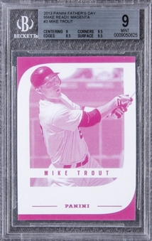 2013 Panini Fathers Day Make Ready Magenta #3 Mike Trout - BGS MINT 9